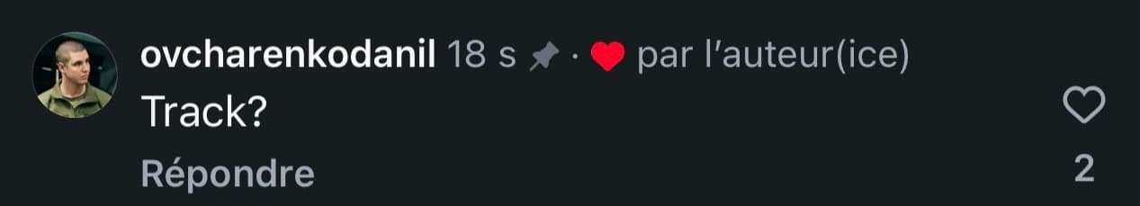 Commentaire : « Track? »